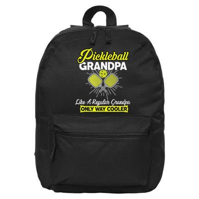 funny Player Pickle Ball Pickleball Grandpa 16 in Basic Backpack