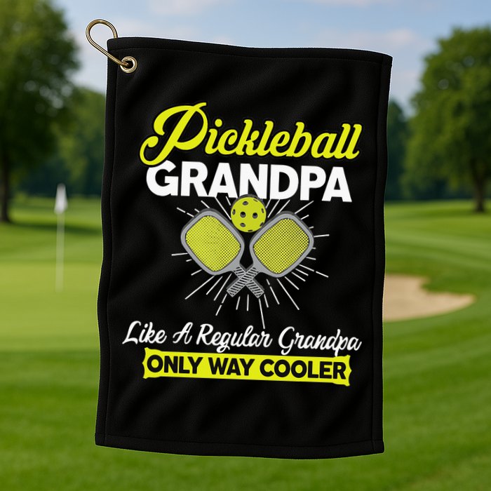 funny Player Pickle Ball Pickleball Grandpa Golf Towel