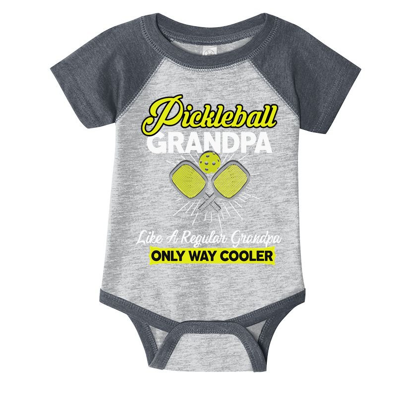 funny Player Pickle Ball Pickleball Grandpa Infant Baby Jersey Bodysuit