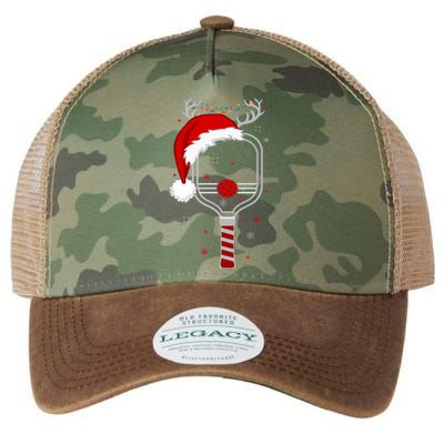 Funny Pickleball Player Christmas Holiday Reindeer Xmas Gift For Xmas Legacy Tie Dye Trucker Hat