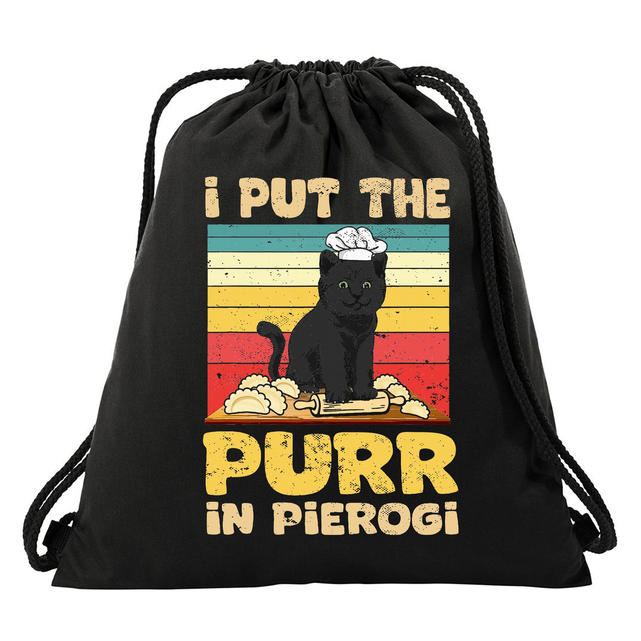 Funny polish pierogi Drawstring Bag