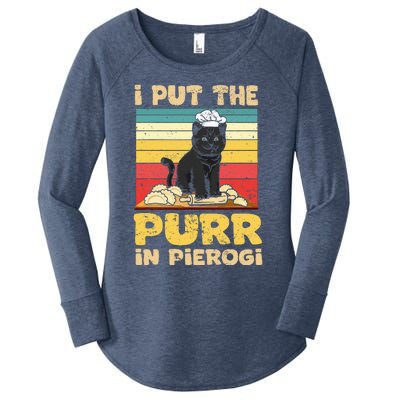 Funny polish pierogi Women's Perfect Tri Tunic Long Sleeve Shirt