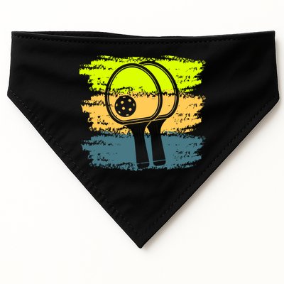 Funny Pickleball Player Paddleball Lover USA-Made Doggie Bandana