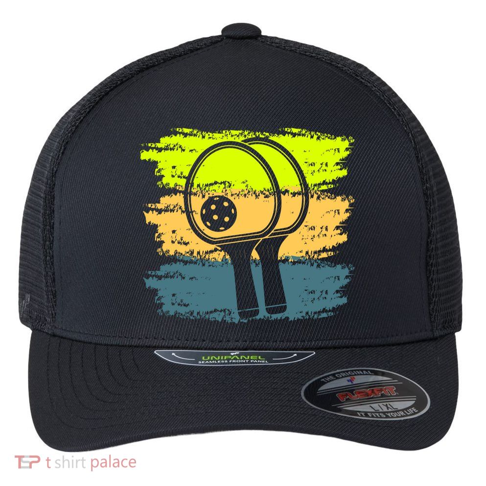 Funny Pickleball Player Paddleball Lover Flexfit Unipanel Trucker Cap