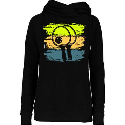 Funny Pickleball Player Paddleball Lover Womens Funnel Neck Pullover Hood