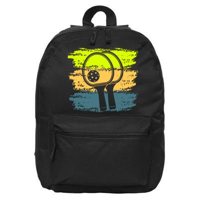 Funny Pickleball Player Paddleball Lover 16 in Basic Backpack