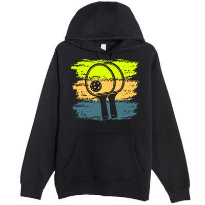 Funny Pickleball Player Paddleball Lover Premium Pullover Hoodie