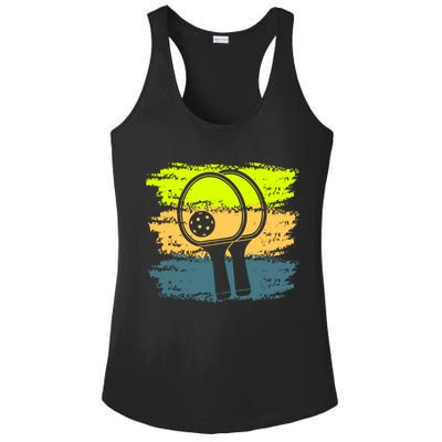 Funny Pickleball Player Paddleball Lover Ladies PosiCharge Competitor Racerback Tank