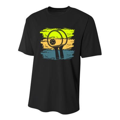 Funny Pickleball Player Paddleball Lover Youth Performance Sprint T-Shirt