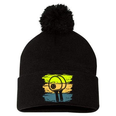 Funny Pickleball Player Paddleball Lover Pom Pom 12in Knit Beanie