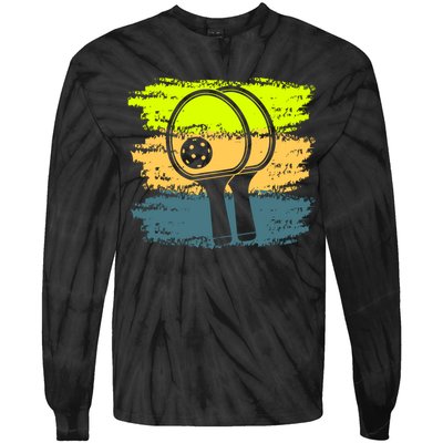 Funny Pickleball Player Paddleball Lover Tie-Dye Long Sleeve Shirt