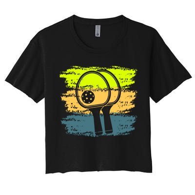 Funny Pickleball Player Paddleball Lover Crop Top