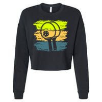 Funny Pickleball Player Paddleball Lover Cropped Pullover Crew