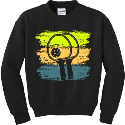 Funny Pickleball Player Paddleball Lover Kids Sweatshirt