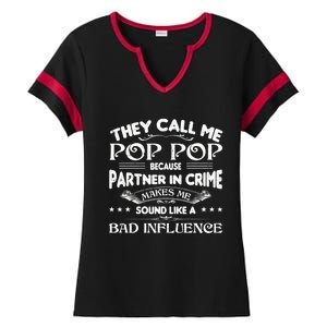 Funny Pop Pop Dad Shirt Valentine Fathers Day Christmas Ladies Halftime Notch Neck Tee