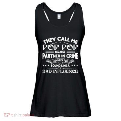 Funny Pop Pop Dad Shirt Valentine Fathers Day Christmas Ladies Essential Flowy Tank