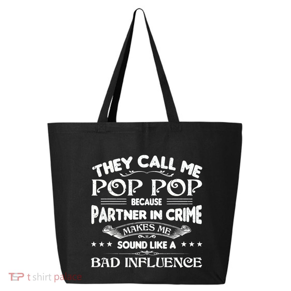 Funny Pop Pop Dad Shirt Valentine Fathers Day Christmas 25L Jumbo Tote