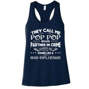 Funny Pop Pop Dad Shirt Valentine Fathers Day Christmas Women's Racerback Tank