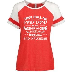 Funny Pop Pop Dad Shirt Valentine Fathers Day Christmas Enza Ladies Jersey Colorblock Tee