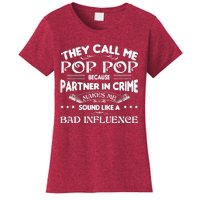 Funny Pop Pop Dad Shirt Valentine Fathers Day Christmas Women's T-Shirt