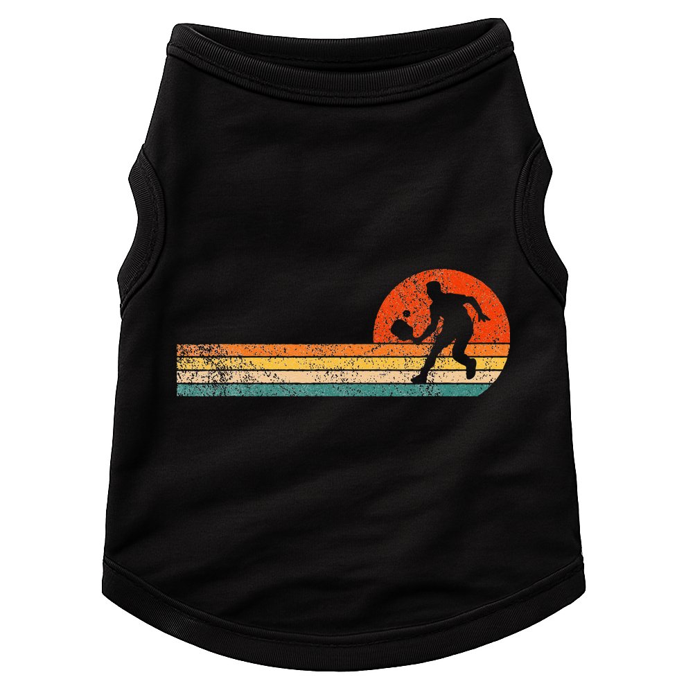 Funny Pickleball Paddle Pickleball Player Dink Retro Vintage Doggie Tank