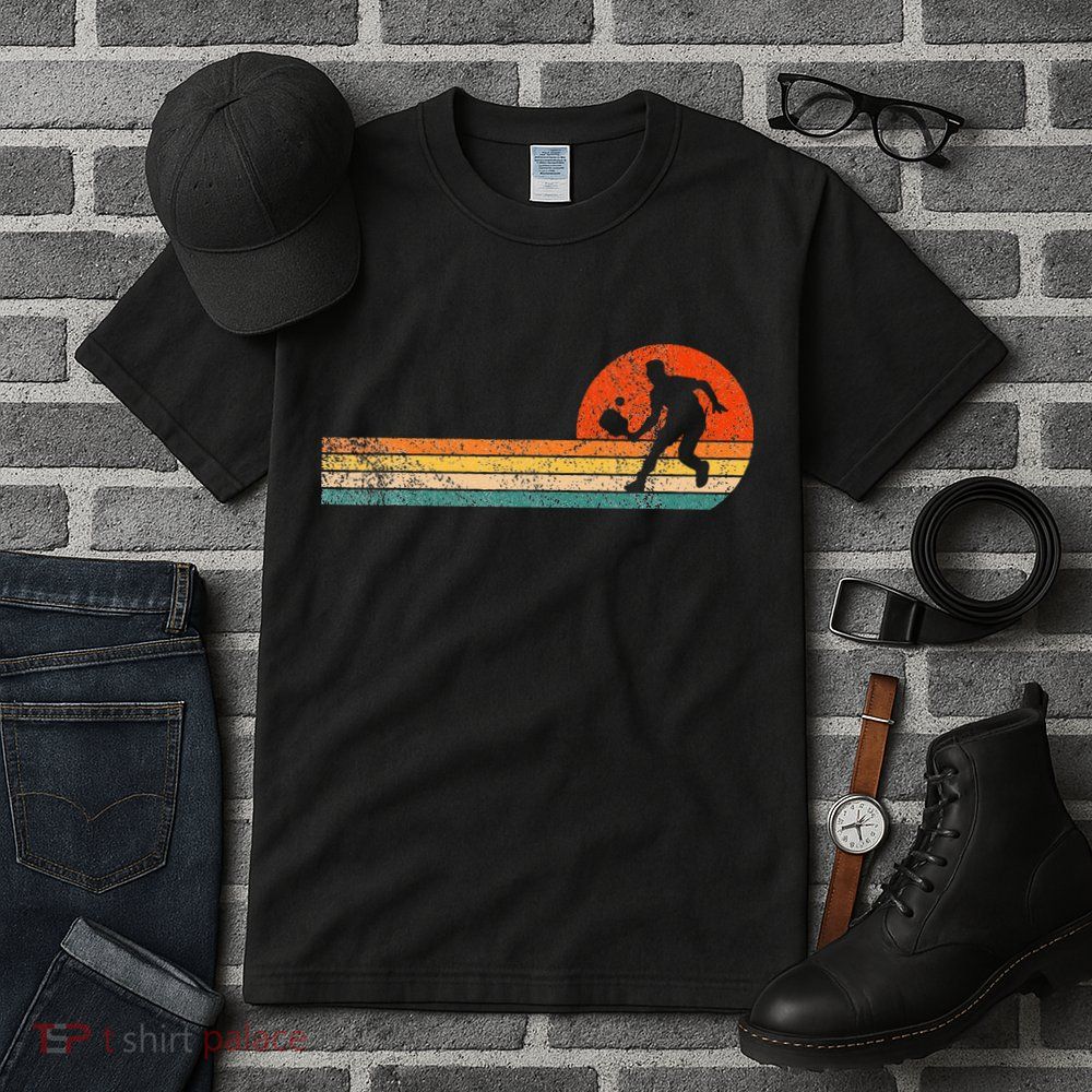 Funny Pickleball Paddle Pickleball Player Dink Retro Vintage Tall T-Shirt