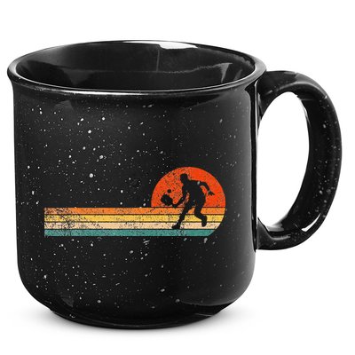Funny Pickleball Paddle Pickleball Player Dink Retro Vintage 15oz Campfire Ceramic Mug