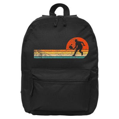 Funny Pickleball Paddle Pickleball Player Dink Retro Vintage 16 in Basic Backpack