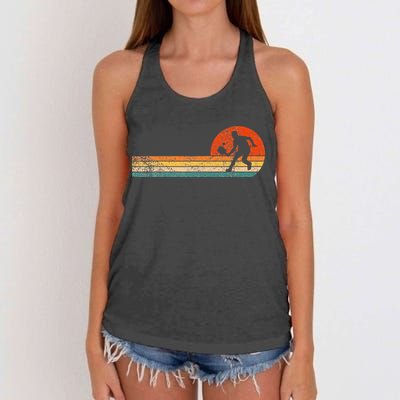 Funny Pickleball Paddle Pickleball Player Dink Retro Vintage Women's Knotted Racerback Tank