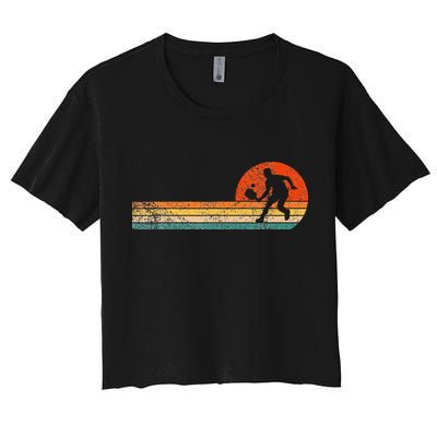 Funny Pickleball Paddle Pickleball Player Dink Retro Vintage Crop Top