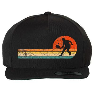 Funny Pickleball Paddle Pickleball Player Dink Retro Vintage Wool Snapback Cap
