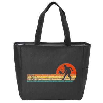 Funny Pickleball Paddle Pickleball Player Dink Retro Vintage Zip Tote Bag