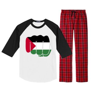 Free Palestine Palestine Flag Support Raglan Sleeve Pajama Set