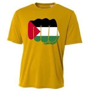 Free Palestine Palestine Flag Support Cooling Performance Crew T-Shirt