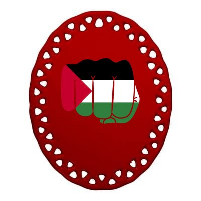 Free Palestine Palestine Flag Support Ceramic Oval Ornament