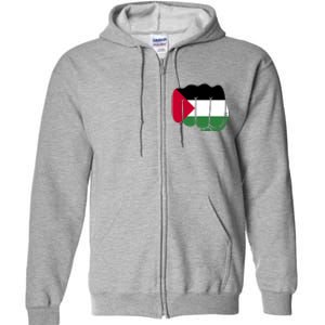 Free Palestine Palestine Flag Support Full Zip Hoodie