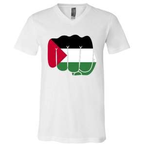 Free Palestine Palestine Flag Support V-Neck T-Shirt