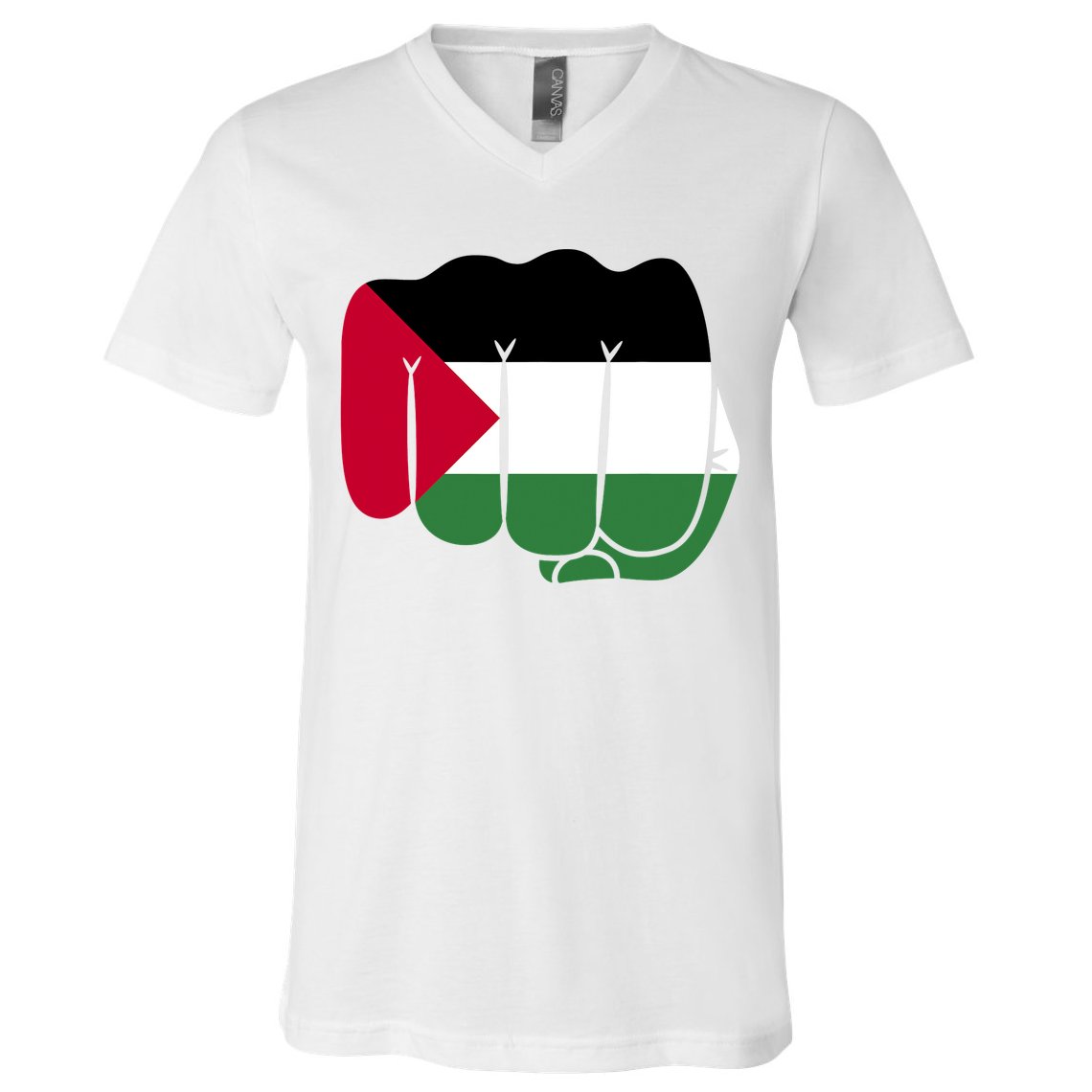 Free Palestine Palestine Flag Support V-Neck T-Shirt