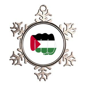 Free Palestine Palestine Flag Support Metallic Star Ornament