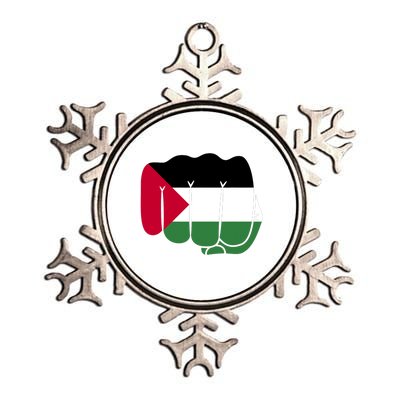 Free Palestine Palestine Flag Support Metallic Star Ornament