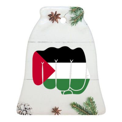 Free Palestine Palestine Flag Support Ceramic Bell Ornament