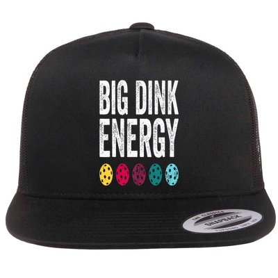 Funny Pickleball Paddle Big Dink Energy Dinking Pickle Ball Flatbill Hat
