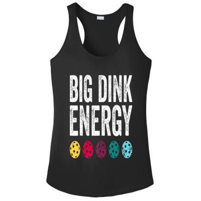 Funny Pickleball Paddle Big Dink Energy Dinking Pickle Ball Ladies PosiCharge Competitor Racerback Tank