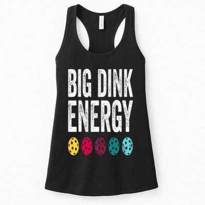 Funny Pickleball Paddle Big Dink Energy Dinking Pickle Ball Womens Tank Top