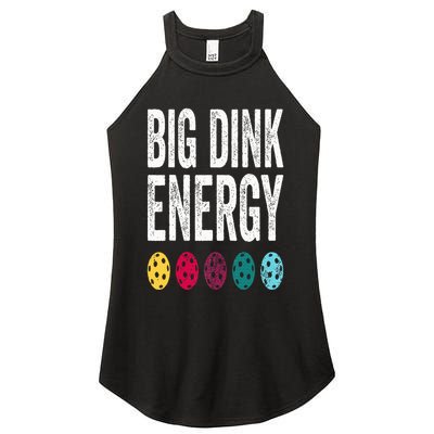 Funny Pickleball Paddle Big Dink Energy Dinking Pickle Ball Women's Perfect Tri Rocker Tank