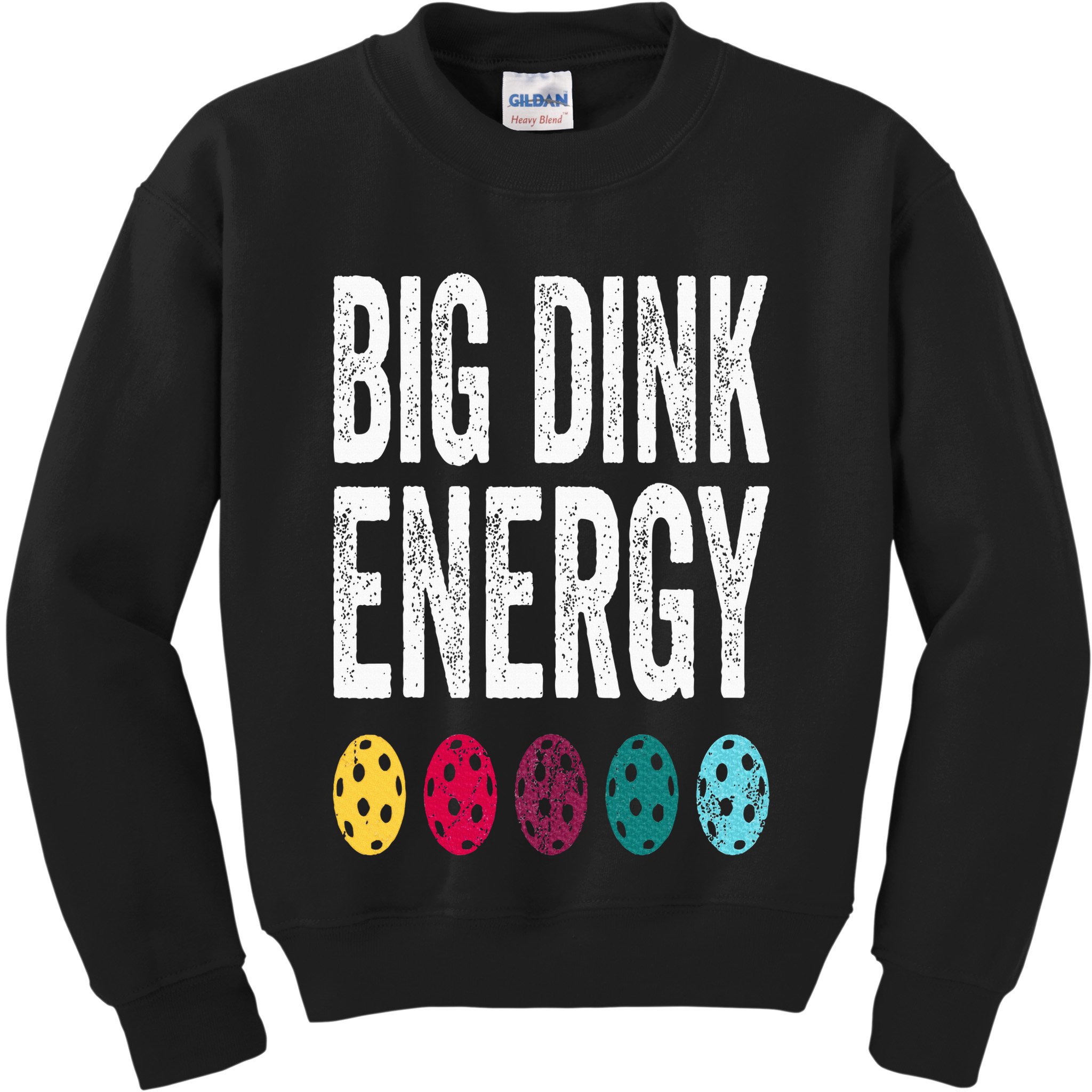 Funny Pickleball Paddle Big Dink Energy Dinking Pickle Ball Kids Sweatshirt