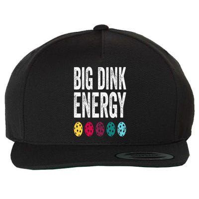Funny Pickleball Paddle Big Dink Energy Dinking Pickle Ball Wool Snapback Cap