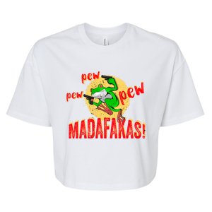 Frog Pew Pew Madafakas Crazy Frog Funny Froggy Jumping Toad Gift Bella+Canvas Jersey Crop Tee