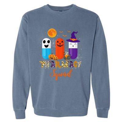 Funny Pills Pharmacy Pharmacist Squad Halloween Costume Garment-Dyed Sweatshirt