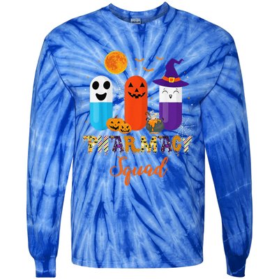 Funny Pills Pharmacy Pharmacist Squad Halloween Costume Tie-Dye Long Sleeve Shirt